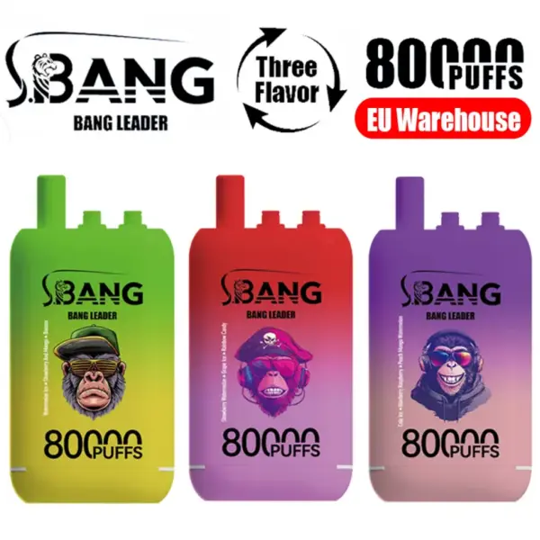 EU Warehouse Bang Leader 80k Trekjes 80000 Drie Smaken 3-in-1 Wegwerp Vape Winkel