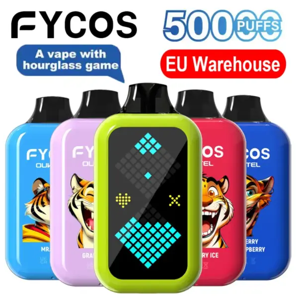 FYCOS 50K Puffs met Zandloper Spel Wegwerp Vape 50000 EU Magazijn
