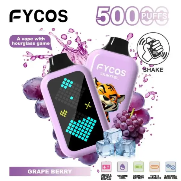 FYCOS 50K Puffs met Zandloper Spel Wegwerp Vape 50000 EU Magazijn