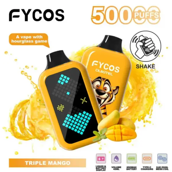FYCOS 50K Puffs met Zandloper Spel Wegwerp Vape 50000 EU Magazijn