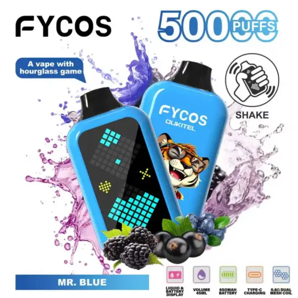FYCOS 50K Puffs met Zandloper Spel Wegwerp Vape 50000 EU Magazijn
