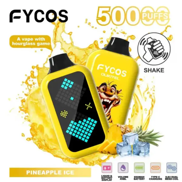 FYCOS 50K Puffs met Zandloper Spel Wegwerp Vape 50000 EU Magazijn