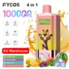 Fycos 100k Puffs 4 in 1 Beste Wegwerp Vape Gratis Verzending 3–7 Werkdagen EU Magazijn