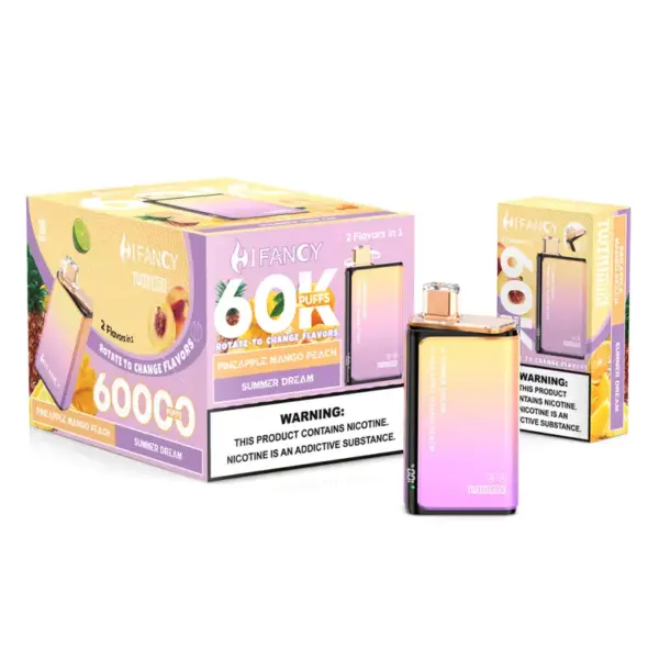 Hifancy 60000 Puffs Wegwerp Vape 2-in-1 Twin Max Gratis Verzending EU Magazijn