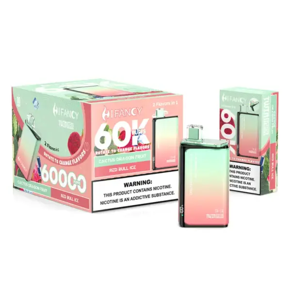 Hifancy 60000 Puffs Wegwerp Vape 2-in-1 Twin Max Gratis Verzending EU Magazijn