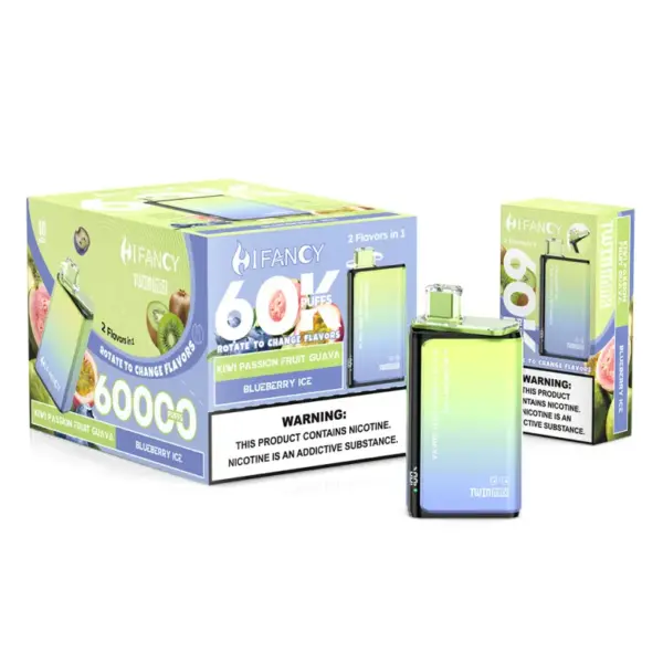 Hifancy 60000 Puffs Wegwerp Vape 2-in-1 Twin Max Gratis Verzending EU Magazijn