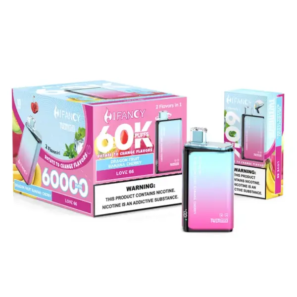 Hifancy 60000 Puffs Wegwerp Vape 2-in-1 Twin Max Gratis Verzending EU Magazijn