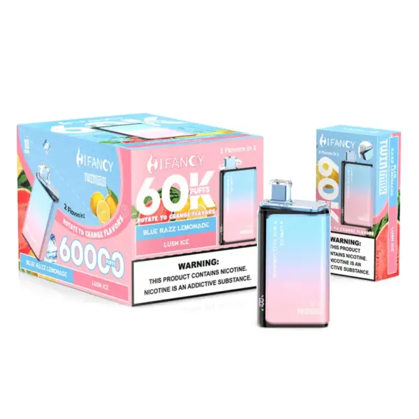 Hifancy 60000 Puffs Wegwerp Vape 2-in-1 Twin Max Gratis Verzending EU Magazijn