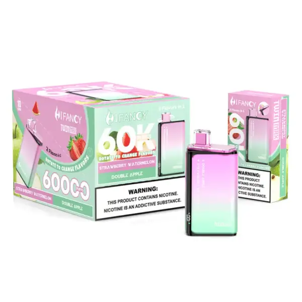 Hifancy 60000 Puffs Wegwerp Vape 2-in-1 Twin Max Gratis Verzending EU Magazijn