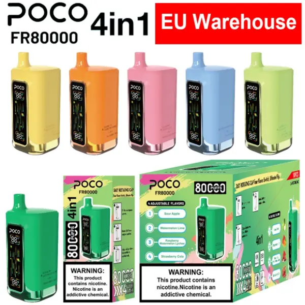 POCO FR 80000 Puffs Wegwerp Vape 4 In 1 Smaken Gratis Verzending EU Magazijn