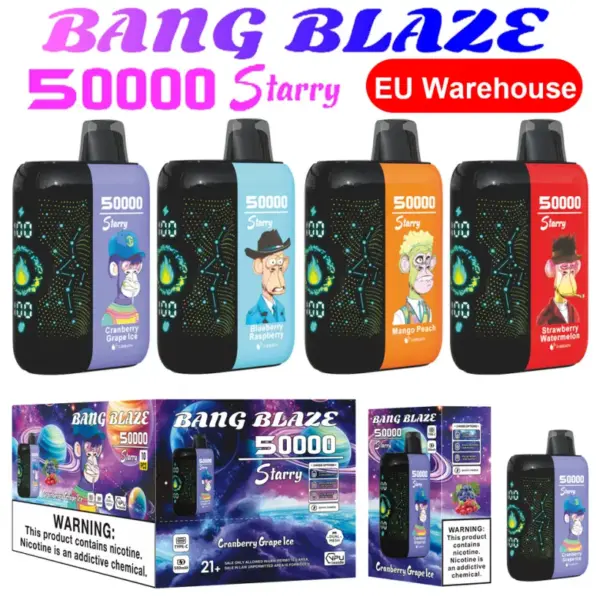 Puff EU Bang Blaze 50000 Puffs 50K Starry Wegwerp Vape Gratis Verzending