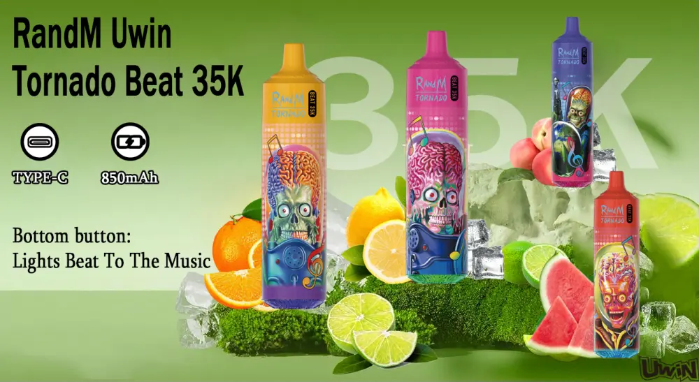 Uwin 35k Puffs Randm Tornado Beat Wegwerp Vape 35000 Gratis Verzending