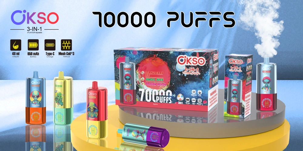 EU Vape OKSO 70000 Puffs 70k 3 in 1 Wegwerp Vape Groothandel Gratis Verzending