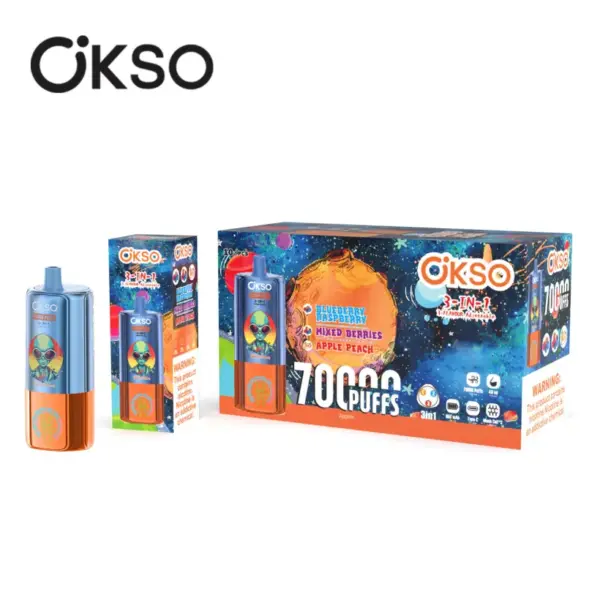 EU Vape OKSO 70000 Puffs 70k 3 in 1 Wegwerp Vape Groothandel Gratis Verzending