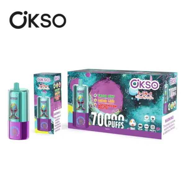 EU Vape OKSO 70000 Puffs 70k 3 in 1 Wegwerp Vape Groothandel Gratis Verzending