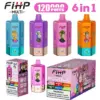 FIHP 120K Puffs 6-in-1 Wegwerp Vape 120000 Groothandel Gratis Verzending