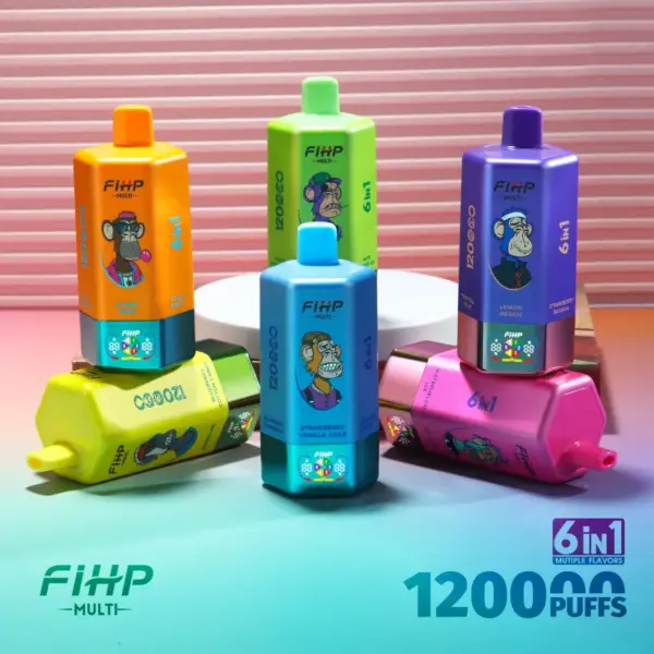 FIHP 120K Puffs 6-in-1 Wegwerp Vape 120000 Groothandel Gratis Verzending