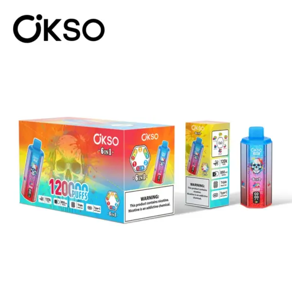 OKSO 120K Puffs 6 In 1 Best Disposable Vape Shop 120000 Gratis Verzending