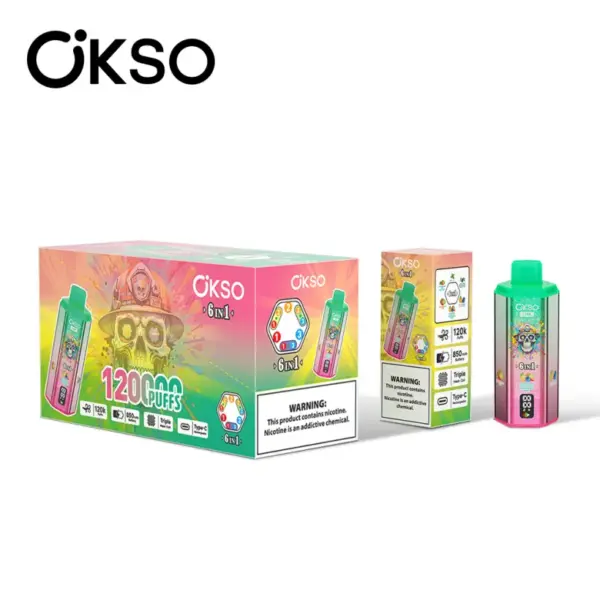 OKSO 120K Puffs 6 In 1 Best Disposable Vape Shop 120000 Gratis Verzending
