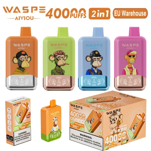 Puff 40K EU WASPE 40000 trekjes dubbele smaak 2 in 1 wegwerp vape gratis verzending