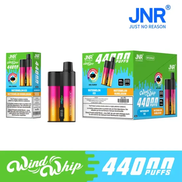 Puff 44k JNR 44000 Puffs Windwhip 2 in 1 Wegwerp Vape Winkel Gratis Verzending