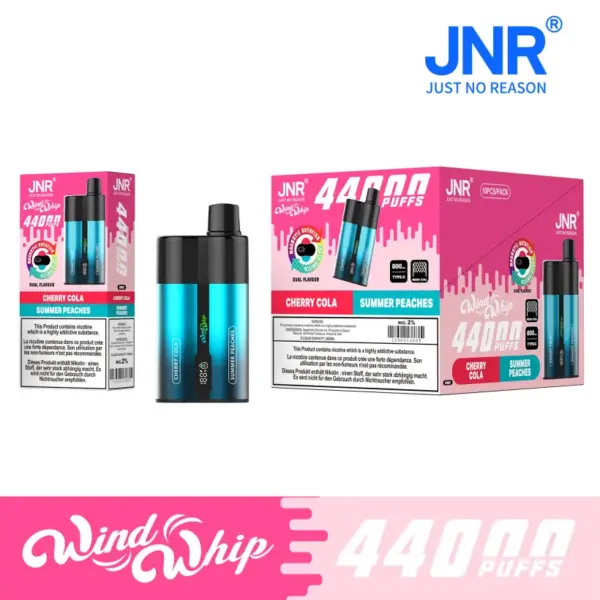 Puff 44k JNR 44000 Puffs Windwhip 2 in 1 Wegwerp Vape Winkel Gratis Verzending