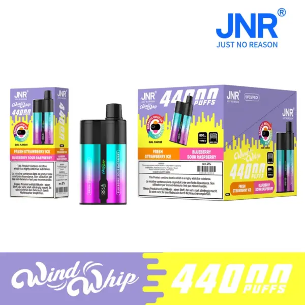Puff 44k JNR 44000 Puffs Windwhip 2 in 1 Wegwerp Vape Winkel Gratis Verzending
