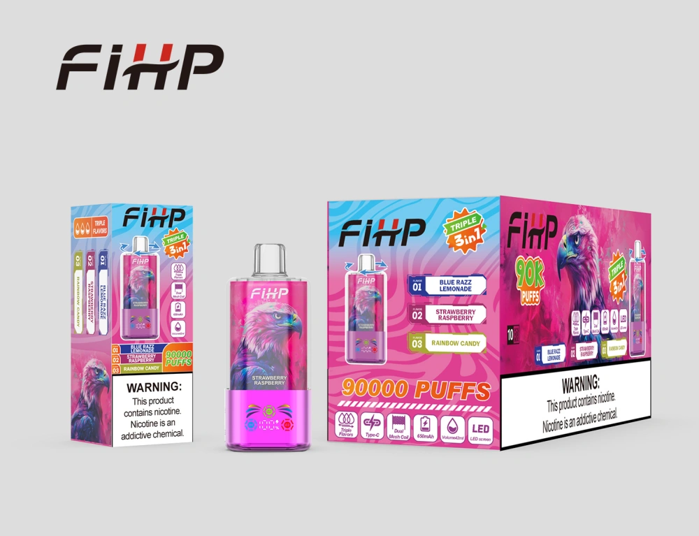 Puff 90k FIHP 90000 Puffs 3 in 1 Kristal Wegwerp Vape Pen Gratis Verzending