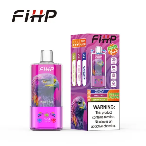 Puff 90k FIHP 90000 Puffs 3 in 1 Kristal Wegwerp Vape Pen Gratis Verzending