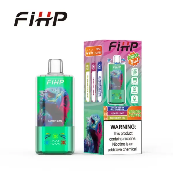 Puff 90k FIHP 90000 Puffs 3 in 1 Kristal Wegwerp Vape Pen Gratis Verzending