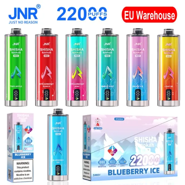 Puff EU JNR 22k Trekjes 22000 Crystal Wegwerp Vape Pen Shisha Hookah Max Gratis Verzending