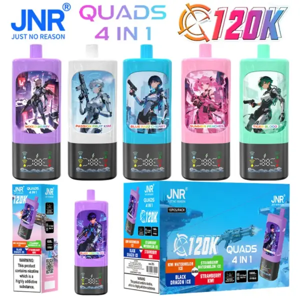 Puff JNR 120K Quads 120000 Puffs 4 in 1 Wegwerp Vape Winkel Groothandel Gratis Verzending