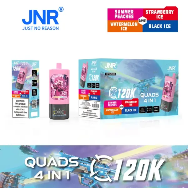 Puff JNR 120K Quads 120000 Puffs 4 in 1 Wegwerp Vape Winkel Groothandel Gratis Verzending