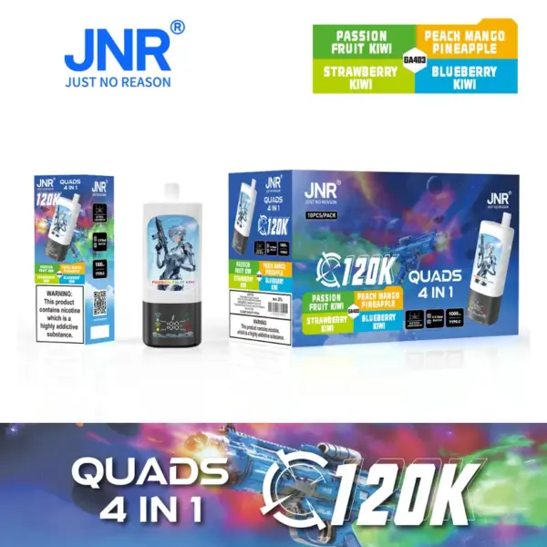 Puff JNR 120K Quads 120000 Puffs 4 in 1 Wegwerp Vape Winkel Groothandel Gratis Verzending
