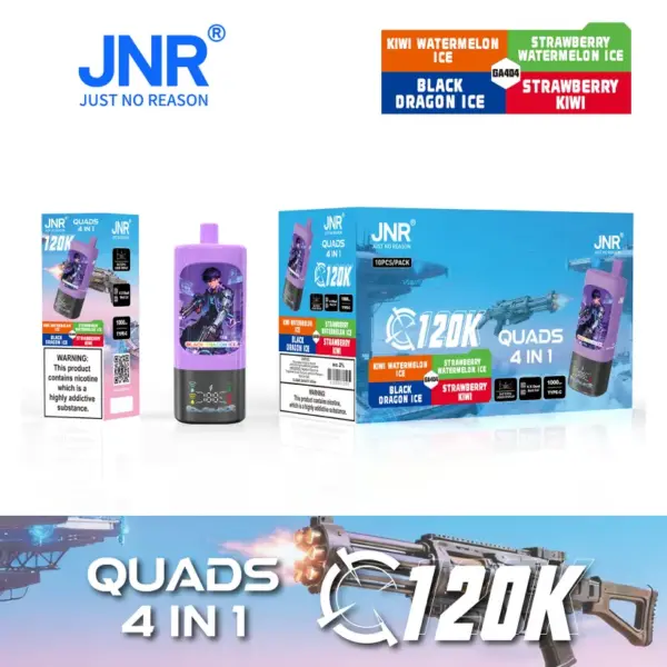 Puff JNR 120K Quads 120000 Puffs 4 in 1 Wegwerp Vape Winkel Groothandel Gratis Verzending