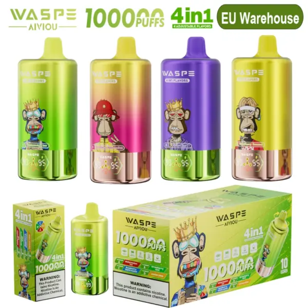 WASPE 100000 Puffs AIVIOU Wegwerp Vape 4-in-1 Gratis Verzending EU Magazijn