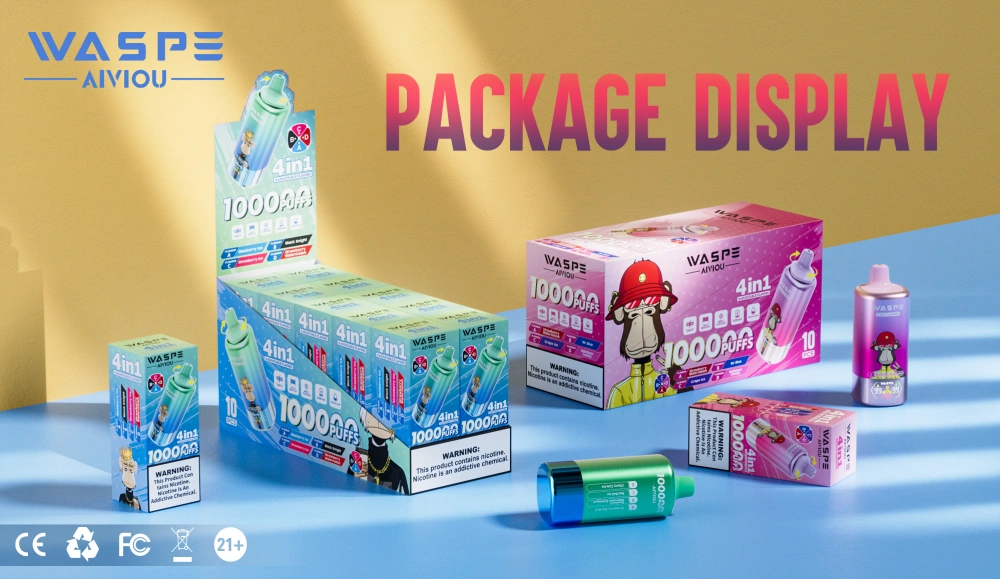 WASPE 100000 Puffs AIVIOU Wegwerp Vape 4-in-1 Gratis Verzending EU Magazijn
