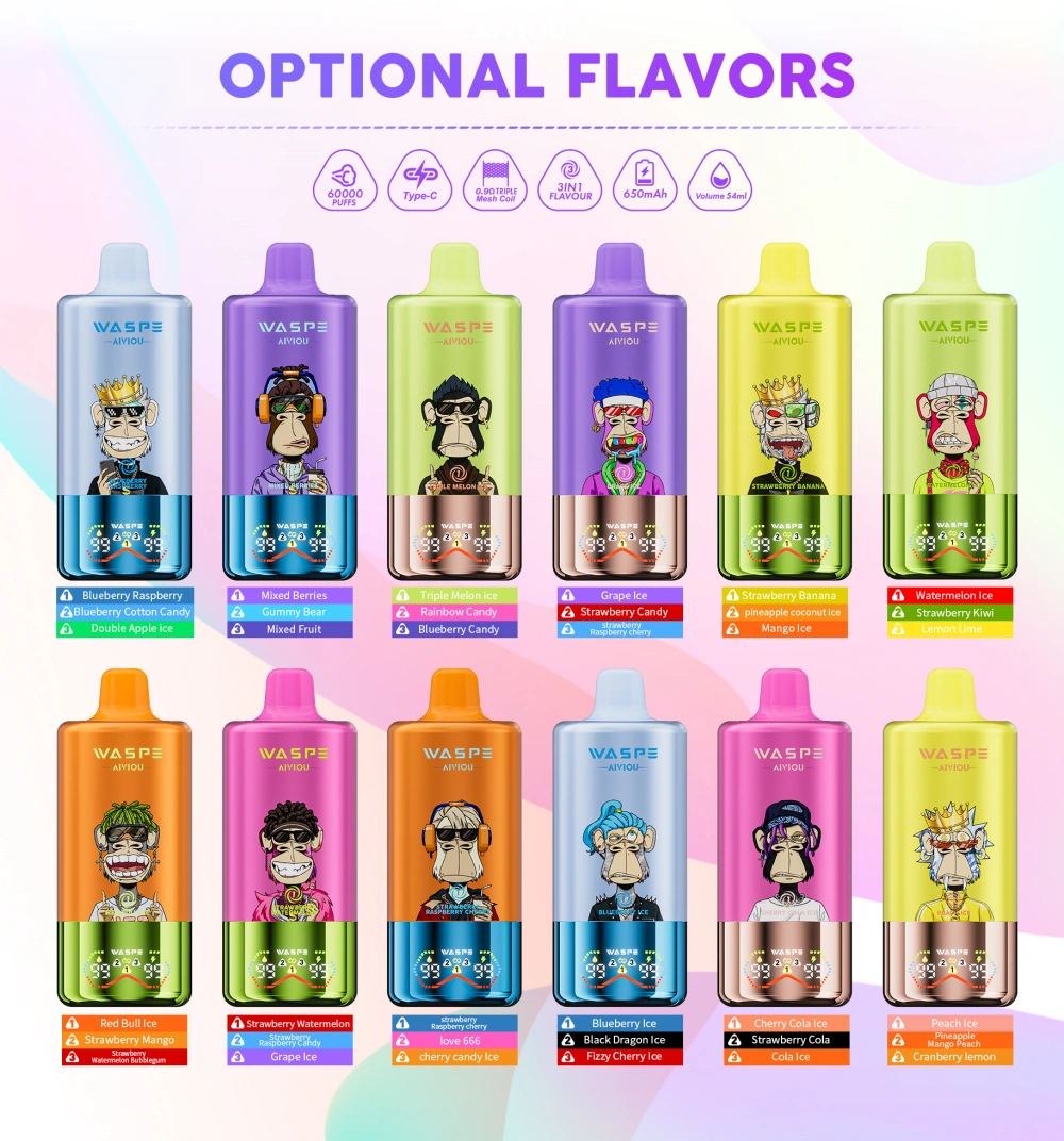 WASPE 60000 Puffs 3 in 1 Wegwerp Vape AIVIOU Gratis Verzending EU Magazijn