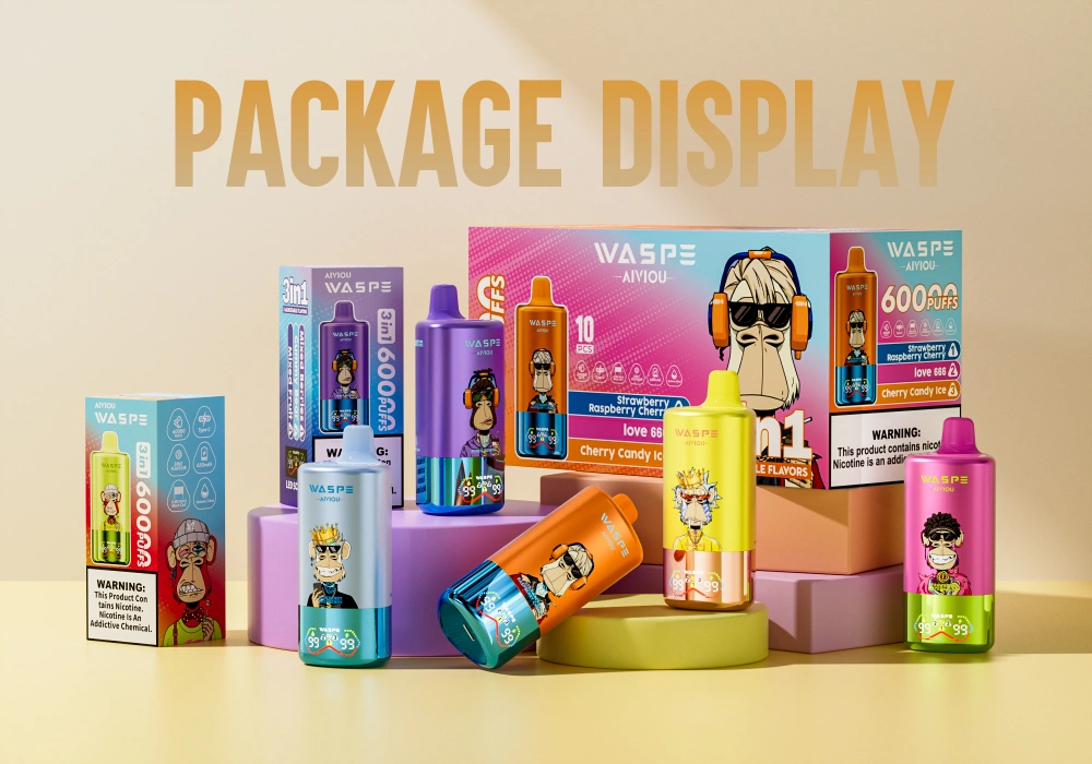 WASPE 60000 Puffs 3 in 1 Wegwerp Vape AIVIOU Gratis Verzending EU Magazijn