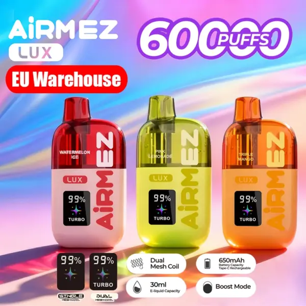 Airmez 60k Puffs 60000 Lux Wegwerp Vape Snelle Levering EU Magazijn