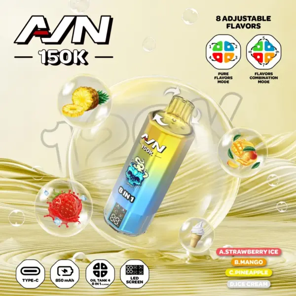 Aivono 150k Trekjes 8 In 1 AIM Wegwerp Vape Gratis Verzending