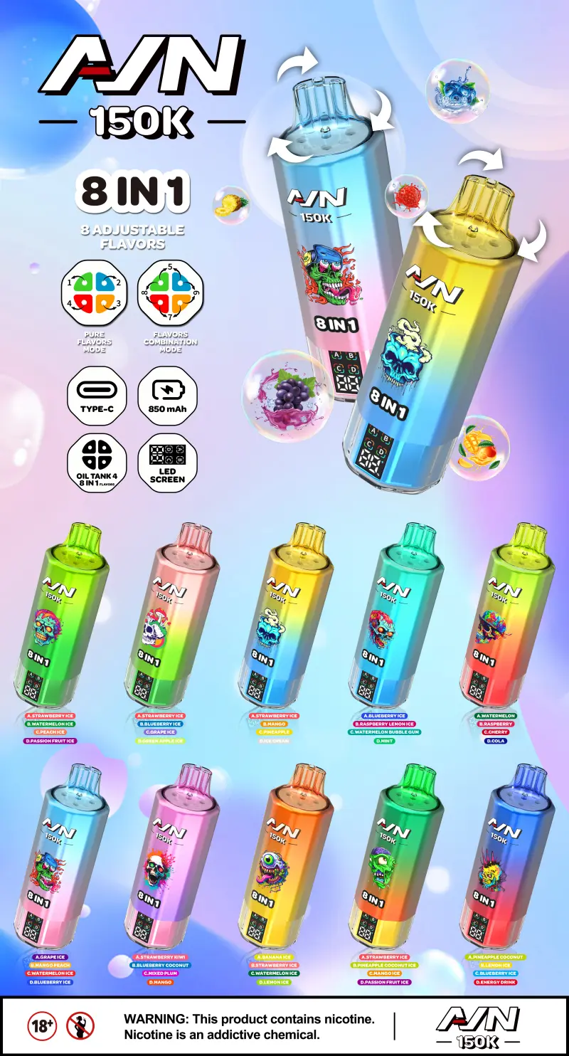 Aivono 150k Trekjes 8 In 1 AIM Wegwerp Vape Gratis Verzending