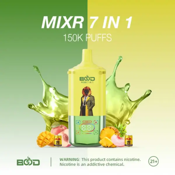 BOOD 150K Trekjes MIXR 7 In 1 Smaken Wegwerp Vape Groothandel Gratis Verzending