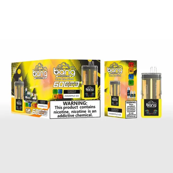 Bang 60000 Puffs 60K 2 In 1 Oplaadbare Crystal Wegwerp Vape 2 X 10 Ml E Liquid