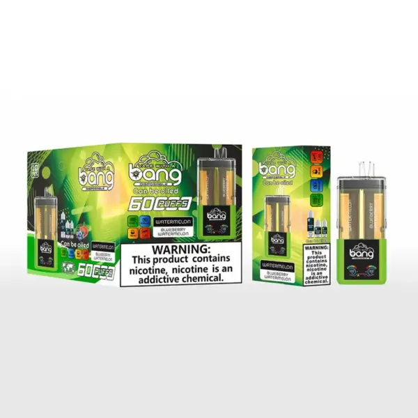 Bang 60000 Puffs 60K 2 In 1 Oplaadbare Crystal Wegwerp Vape 2 X 10 Ml E Liquid