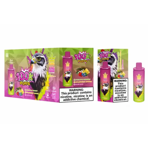 Bang King 100000 Puffs 100K Wegwerp Vape 3 in 1 Triple Smaken Gratis Verzending Groothandel
