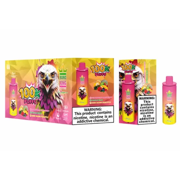 Bang King 100000 Puffs 100K Wegwerp Vape 3 in 1 Triple Smaken Gratis Verzending Groothandel