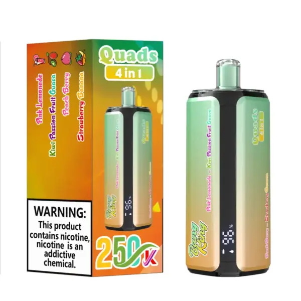 Bang King 250k Puffs 4 in 1 Quads Wegwerp Vape 250000 Gratis Verzending China Magazijn