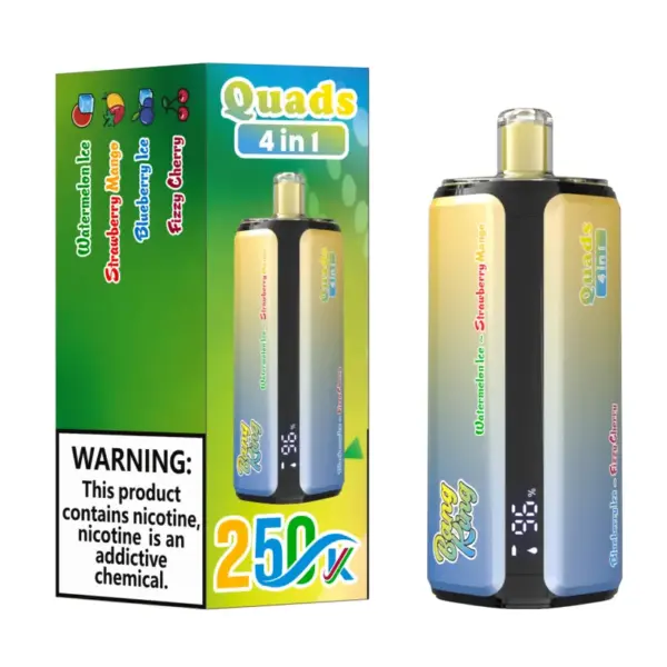 Bang King 250k Puffs 4 in 1 Quads Wegwerp Vape 250000 Gratis Verzending China Magazijn