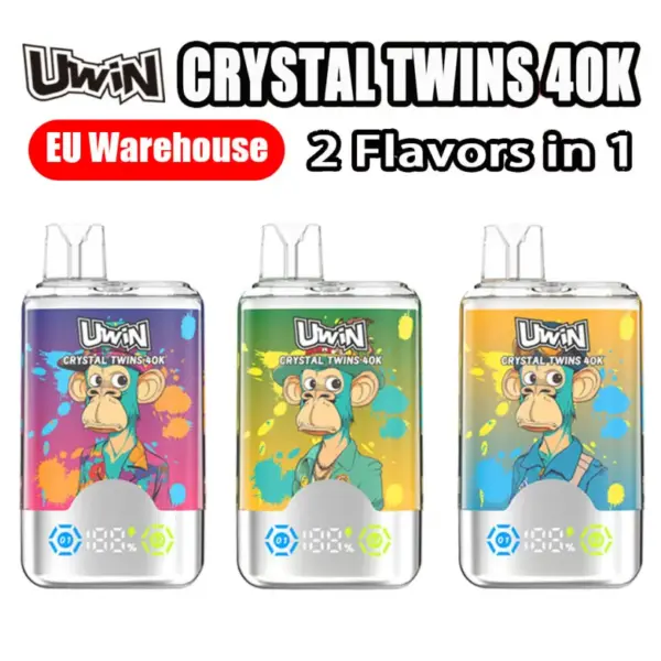 EU Vape Uwin 40k Trekjes Crystal Twins 2 in 1 Elektronische Sigaret Gratis Verzending